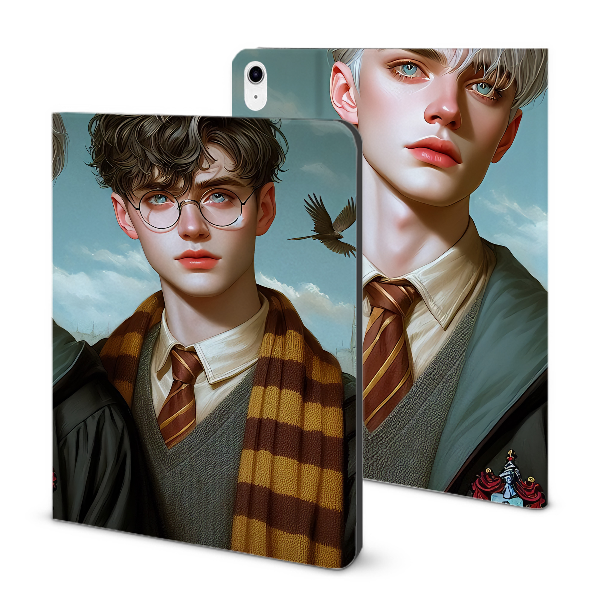 （画像用） Harry Potter ハリー・ポッターシリーズ IPad ケース ブック型 PUレザー TPU 耐衝撃 軽量 薄型 ペン収納なし 全面保護 IPad 各モデル対応